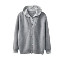 APO OEM/ODM Herren Hochwertige Herbst/Winter Kunstleder-Layered-Jacke Einfarbig Locker Sitzend Langarm mit Kapuze Einreihig