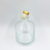 Bouteille diffuseur de parfum en verre vide ronde de 500 ml avec bouchon en liège, emballage en carton