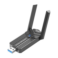 Adaptador USB Inalámbrico, Estable, con Penetración de Paredes, 5G, Doble Banda, WiFi6, Sin Controladores, USB3.0, Tarjeta de Red Externa AX1820