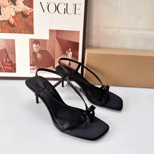 Sandales à talons aiguilles sexy pour femmes, style français, à bout carré, à bride cheville, à enfiler, à bout ouvert, respirantes, chaussures à talons hauts tendance - Product Image 2