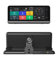 Caméra de recul de voiture avec écran rétroviseur 7,84 pouces 4G BT double objectif avec navigation GPS, boîte noire de voiture GPS double caméra 8 pouces, enregistreur vidéo