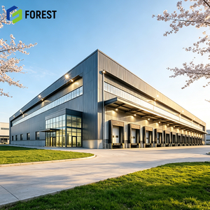 Heavy Duty Modular Steel Structure Logistics Park Distribution <b>Hub</b> High Bay Prefabricated Freight Sorting Terminal - Product Image 1