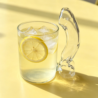 Mug en verre personnalisé, tasse en verre transparent résistant à la chaleur, pour la maison, le bar, le café, les jus, les boissons