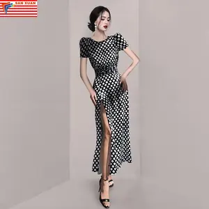 2024 stock ladies women's casual korean dresses lady elegant skirts clothes manufacturers ropa modest fashion brand labels-886