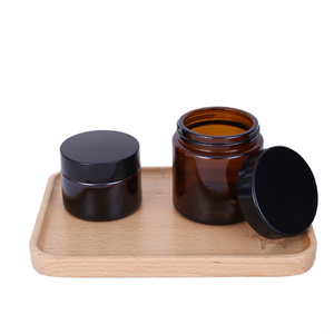 Envase de Vidrio Ámbar Ecológico con Tapa de Plástico Negra Personalizada de 30g 50g 80g para Cosméticos, Crema Facial - Product Image 5