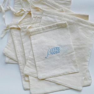 Custom Wholesale Cotton Dust Storage <b>Pouch</b> Natural Color Cotton <b>Drawstring</b> Bag <b>Pouch</b> - Product Image 2