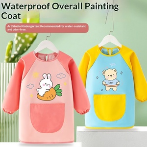 <span class=keywords><strong>Grembiule</strong></span> Impermeabile in Fibra di Poliestere con Cartoni Animati per Bambini, per Disegno, Pittura, Cucina, Asilo - Bavaglino Unisex per Bambini dai 2 ai 13 Anni - Product Image 2