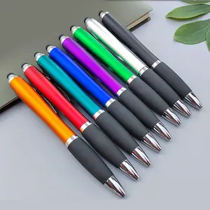 Сенсорный экран емкостная ручка нейтральная подпись ручка многоцветная Печатная рекламная шариковая ручка с печатным логотипом