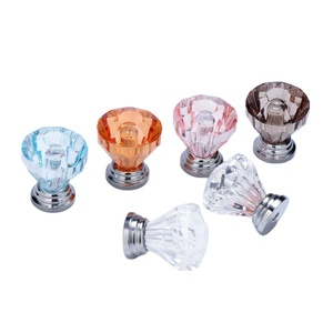 1Pcs New <strong>Diamond</strong> Shape Design Crystal Glass <strong>Knobs</strong> Cupboard Drawer Pull Kitchen <strong>Cabinet</strong> Door Wardrobe Handles Hardware Furniture - Product Image 3