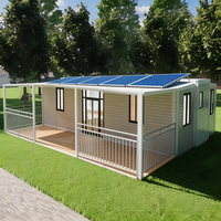 Casa Prefabricada Autónoma de 20 pies, Lista para Energía Solar, para Glamping, Campamento Petrolero, Oficina Portátil Prefabricada