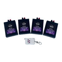GLITTERFIRE A04 4 queues Système de contrôle de tir de feux d'artifice sans fil Ballon de sablage Machine à télécommande Plastique pour le Nouvel An