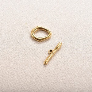 Fermoirs OT en acier inoxydable torsadés/en forme de cœur pour la fabrication de bijoux, plaqués or/couleur acier, pour bracelets, colliers et pendentifs DIY - Product Image 4