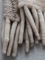 2025 Modischer Koreanischer Stil Importierter Nerzschal Rein Handgefertigter Doppelseitiger Gestrickter Pelzmantel Weiß Herren Erwachsene