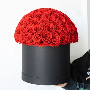 Luxury Red Superdome Red Forever Rose 2024 New Trending Products Cajas D Rosas Stabilized Eternal Handmade Preserved Flower Rose