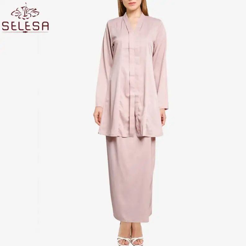 Muslimische Kleidung Malaysia Kebaya Modern Plissee Baju Kurung