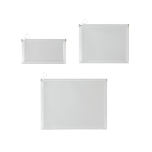 Transparent A4 Document Bag Waterproof Zipper Storage For School <b>Desk</b> Organization - Product Image 5
