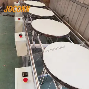 Customized size tortillas thin bread pancake machine electric crepe making machine hand push crepe pancake maker with best price