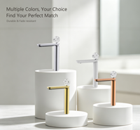 Robinet de lavabo monocommande en laiton massif, finition cristal blanc laiteux, monotrou, mitigeur chaud/froid pour hôtel, villa, salle de bain