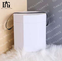 Boîte en carton ondulé rigide écologique personnalisable haut de gamme avec gaufrage, bronzage et paillettes pour l'emballage de bougies