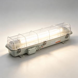 Lámpara Colgante Fluorescente Impermeable para Barco con Protector, Luz de Trabajo Marina - Product Image 1