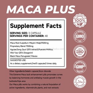 Cápsulas de Maca para Hombre, Suplementos de Raíces de Maca Negra, Roja y Amarilla con AGUAE, FENUGREEK, TRIBULUS, EXTRACTO DE DONG <span class=keywords><strong>OUAI</strong></span> - Product Image 6