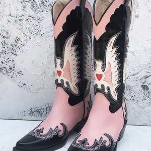 Bottes Western en Cuir PU Personnalisables Haut de Gamme pour Femmes, Idéales pour la Décoration et la Personnalisation – Bottes Chukka - Product Image 1