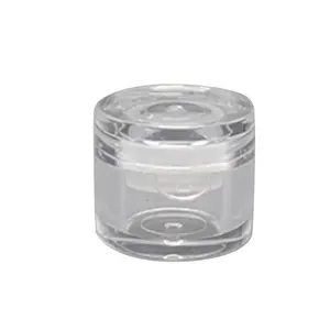 5グラムRound Clear Flip Top Cosmetic Cream Sample Jars White Lids