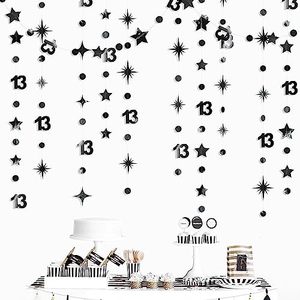 Décoration de fête d'<span class=keywords><strong>anniversaire</strong></span> numéro 13, étoile scintillante à pois, décoration suspendue pour la fête d'<span class=keywords><strong>anniversaire</strong></span> des enfants de 13 ans - Product Image 5