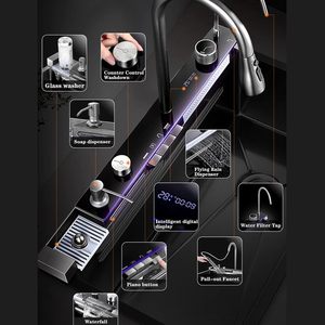 Bồn rửa chén Whale Digital Waterfall Dispenser, máy rửa cốc, máy bơm xà phòng, hiệu ứng mưa rơi, điều khiển trên mặt bàn cho khu vực làm việc - Product Image 6