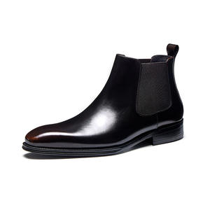 Botas Chelsea de Cuero para Hombre, Estilo Inglés, con Grabado, de Piel Vacuna, para Vestimenta Formal de Negocios - Product Image 5