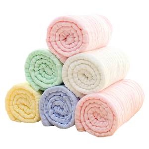 Muslin Baby <b>Blanket</b> | Soft Breathable Cotton Swaddle Wrap | Lightweight Newborn Receiving <b>Blanket</b> | Solid Baby <b>Sleeping</b> <b>Blanket</b> - Product Image 1