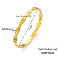Bracelet en acier au titane plaqué or 18 carats de style coréen Design d'étoile géométrique minimaliste simple et à la mode pour les femmes
