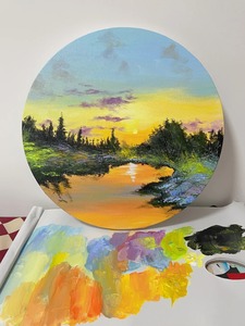 Tela allungata dell'artista di dimensioni personalizzate rotonde all'ingrosso per tele allungate in bianco - Product Image 2