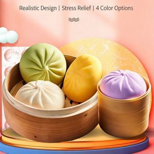 Juguete de Peluche Antiestrés de Simulación, Suave y Blandito, Pelota Antiestrés Tipo Dumpling, Modelo "Mie Mie Le" - Product Image 4