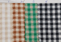 Petit Plaid 170gsm Deux Tons Fil Teint Check Dobby 45% Coton 55% Lin Tissu pour Babys Kids