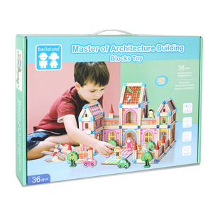 268 pièces Enfants Maître de L'architecture Blocs De Construction Jouet Créatif Château Enfants Éducatifs En Bois Jouet - Product Image 4