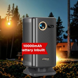 Byintek UFO p70x <span class=keywords><strong>2025</strong></span> máy chiếu pin ngoài trời nâng cấp mới 10000mAh Máy chiếu di động <span class=keywords><strong>mini</strong></span> có thể sạc lại với chân đế có thể điều chỉnh - Product Image 1