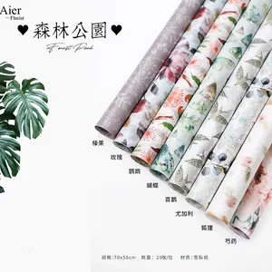 Aierflorist 50 * 70厘米新动物图案花卉内包装花束纸巾包装纸