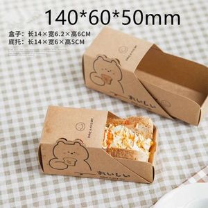 Embalaje de papel para sándwich, caja de sándwich impresa personalizada, desechable, para panadería, para llevar - Product Image 2
