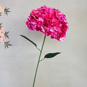 Flor de Hortensia Artificial de Cabeza Grande y Tallo Único para Decoración de Bodas y Hogar en Blanco, Rosa, Rojo, Azul, Rosa Claro, Champán y Morado - Product Image 3