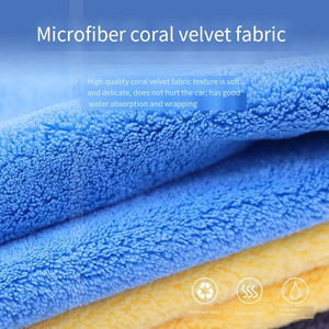 550GSM Infinity Laser Edge Microfibre Coral Velvet Serviette Motif Solide Haute Absorption Essuyage De L'eau Peinture Protection Contre Les Dommages - Product Image 6