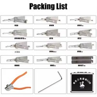 Kit Outil Serrurier Original Lishi 32 Pièces pour Décodeur et Crochetage de Serrures de Portes de Voiture 2-en-1