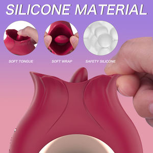 Vibrateur Rose pour <span class=keywords><strong>Femmes</strong></span>, Stimulateur Clitoridien à Succion et Léchage, Étanche, en Silicone, Forme Fleur, Jouet Adulte, OEM ODM, Coffret Cadeau - Product Image 4