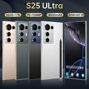 Téléphone portable S25 original de haute qualité, Android 14, Octa Core, 108MP, écran 8 pouces 4K 120Hz, 16+256 Go, stylet intégré, LTE, double SIM, anglais - Product Image 3