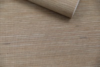 Papier peint en jute brun, fibre naturelle, tissé texturé, revêtement mural pour la décoration intérieure des hôtels et des maisons