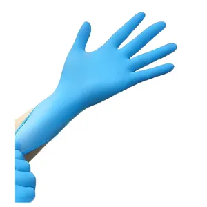 Großhandel Haustier Handwerk Gartenarbeit starke Luftdichte Einweg-Haushalt Nitril blaue Handschuhe