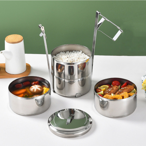 FIAMBRERA DE ACERO INOXIDABLE SS304 DE GRADO ALIMENTICIO PORTADOR DE ALIMENTOS ALMACENAMIENTO MULTI CAPAS CONTENEDOR DE ALIMENTOS - Product Image 3