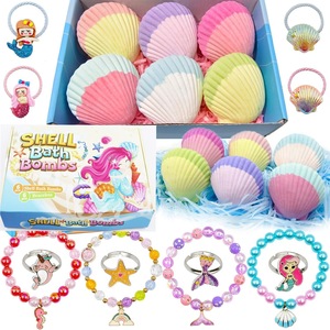 Bombes de <span class=keywords><strong>bain</strong></span> colorées et pétillantes pour enfants avec jouet surprise à l'intérieur, vegan, douces et sûres, pour la peau sensible des tout-petits - Product Image 5