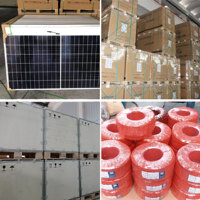 Système solaire hybride personnalisé Lovsun 50 kW 100 kW 150 kW 3 phases 380 V 50 Hz, système de stockage d'énergie solaire incluant des batteries de 208 kWh