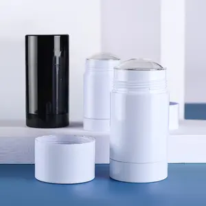 Kozmetik Deodorant Stick konteyneri 5ml 15ml 30ml 50ml 75ml şeffaf siyah beyaz rulo büküm Up plastik Deodorant tı tüp şişesi